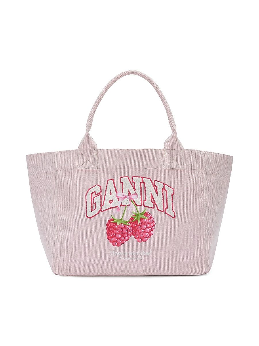 Women's Printed Medium Trapeze Tote Bag - Egret