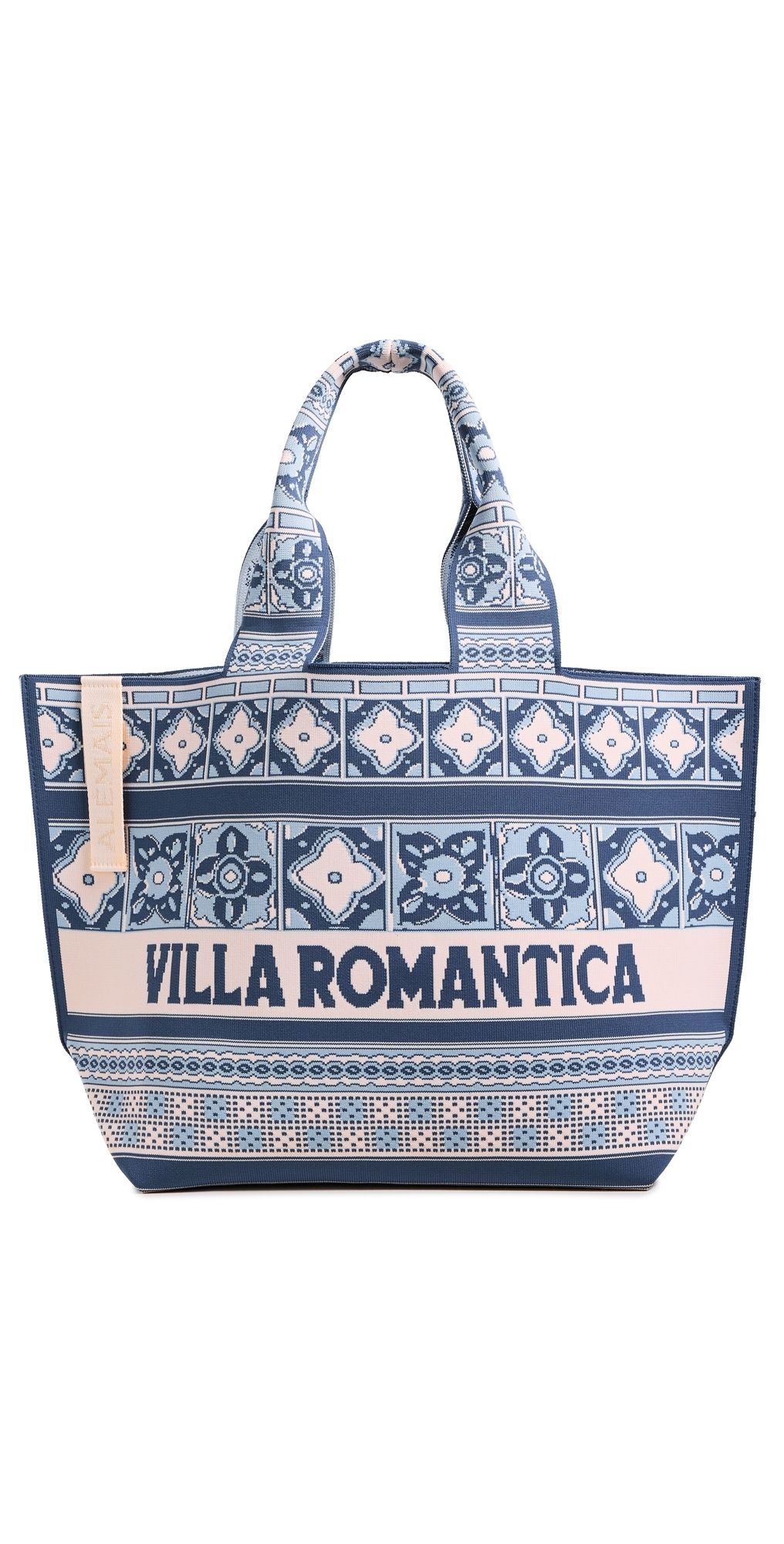 ALÉMAIS Villa Romantic Jacquard Maxi Tote Blue Blue One Size