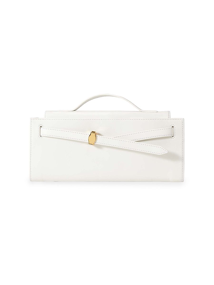 Women's Dash Leather Clutch - Off White