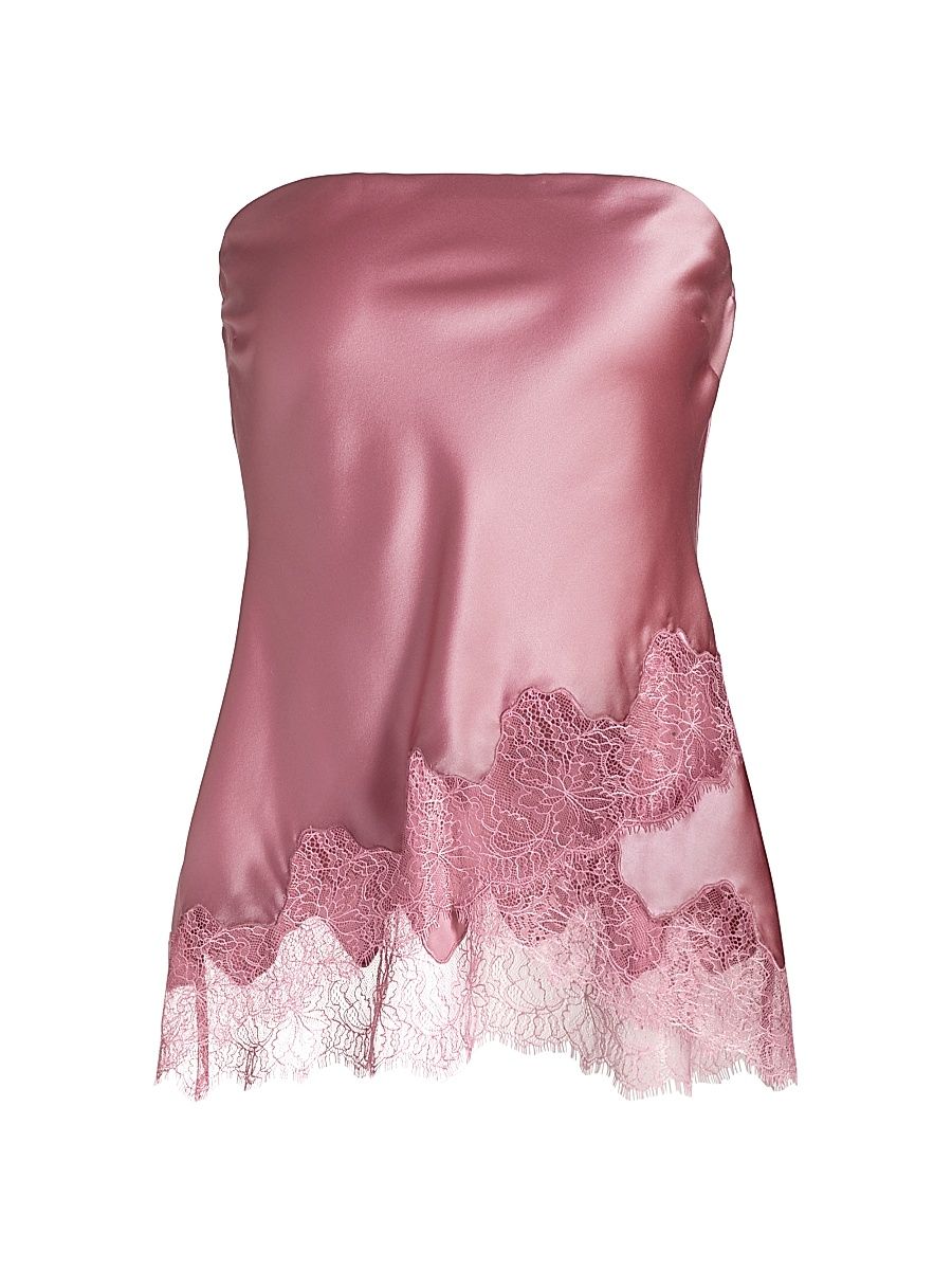 Women's Odessa Silk Strapless Cami - Elderberry - Size Large