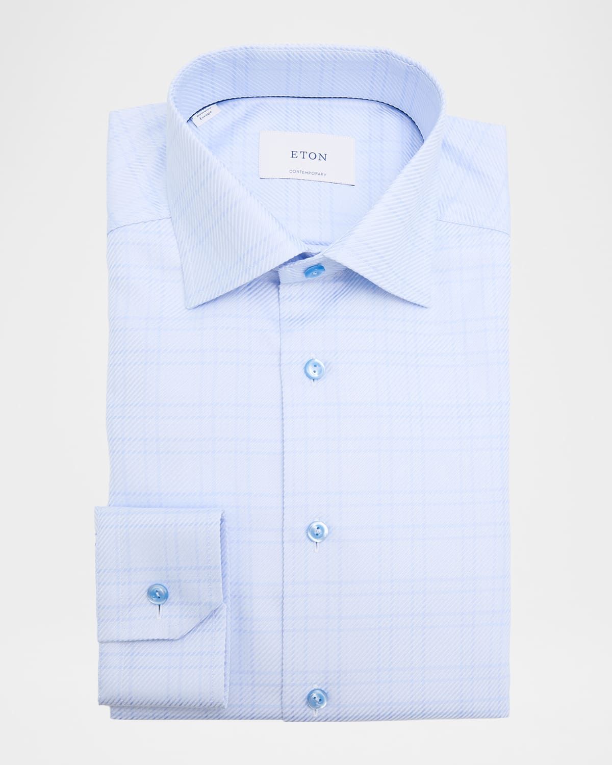 Men & apos;s Contemporary-Fit Organic Cotton Check Dress Shirt