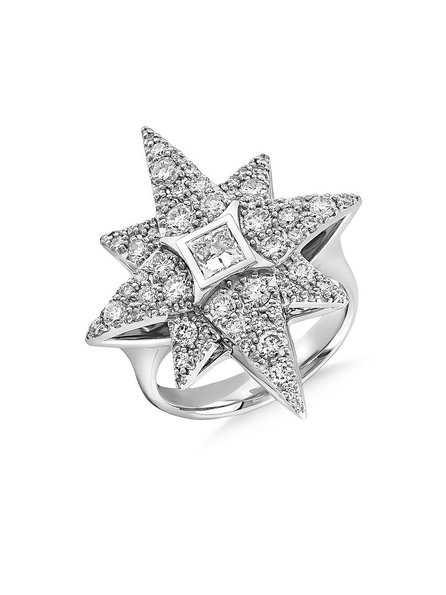 Women's Star Light Venus 18K White Gold & 1.72 TCW Diamond Ring - White Gold - Size 7