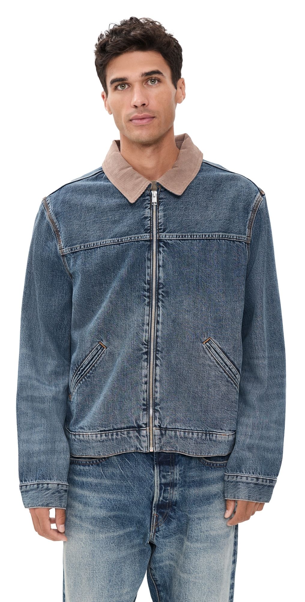 FRAME Denim Zip Trucker Jacket Breakpoint L