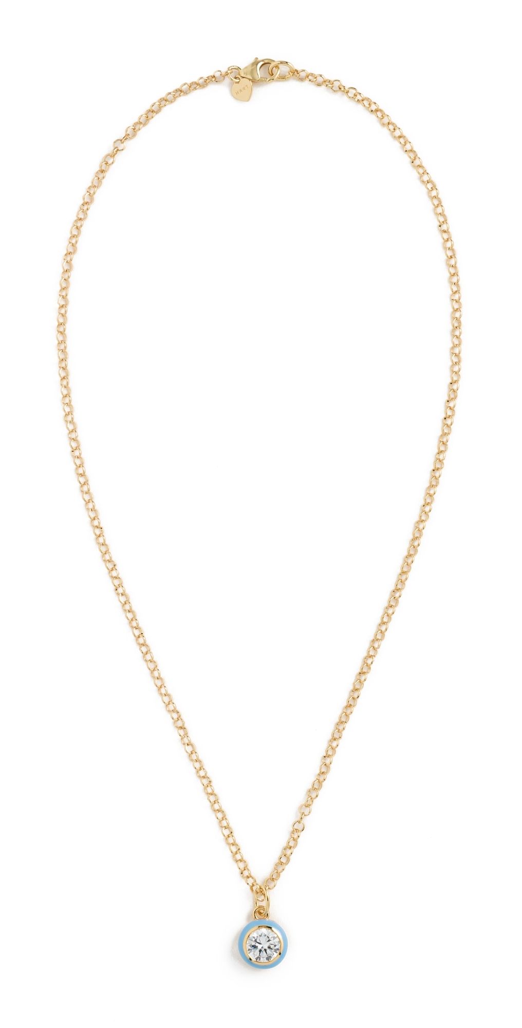 HART Enamel Bezel Necklace Blue One Size