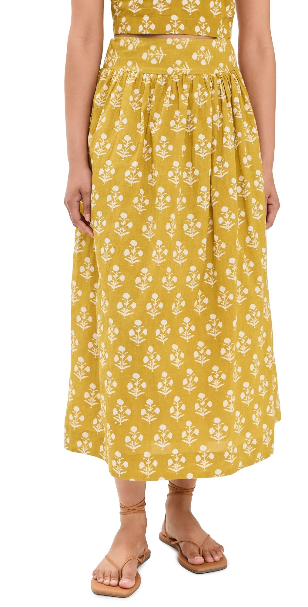 Marea Charlotte Chartreuse Daffodil Skirt Chartreuse Daffodil S