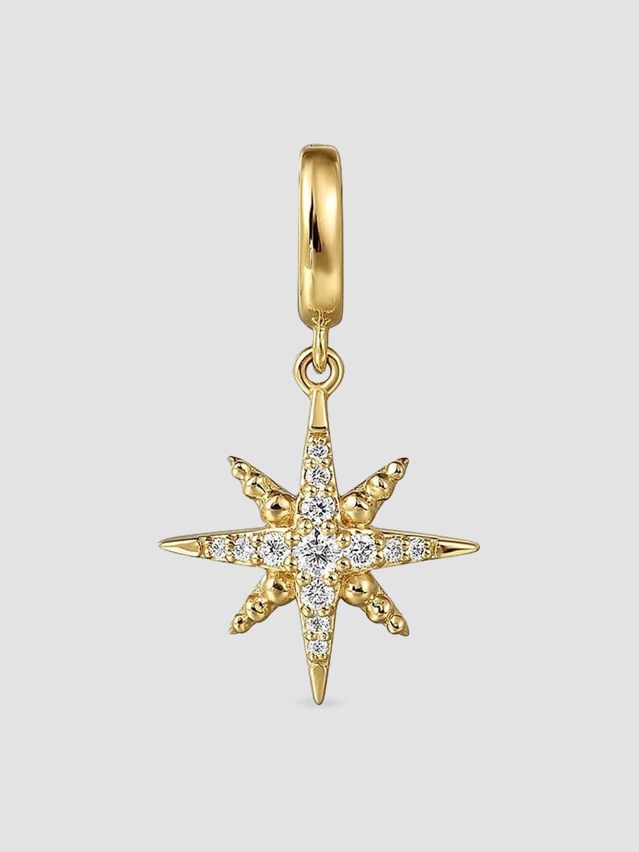 Gabriel & Co Women's Bujukan 14K Yellow Gold & 0.15 TCW Diamond Star Charm - Gold