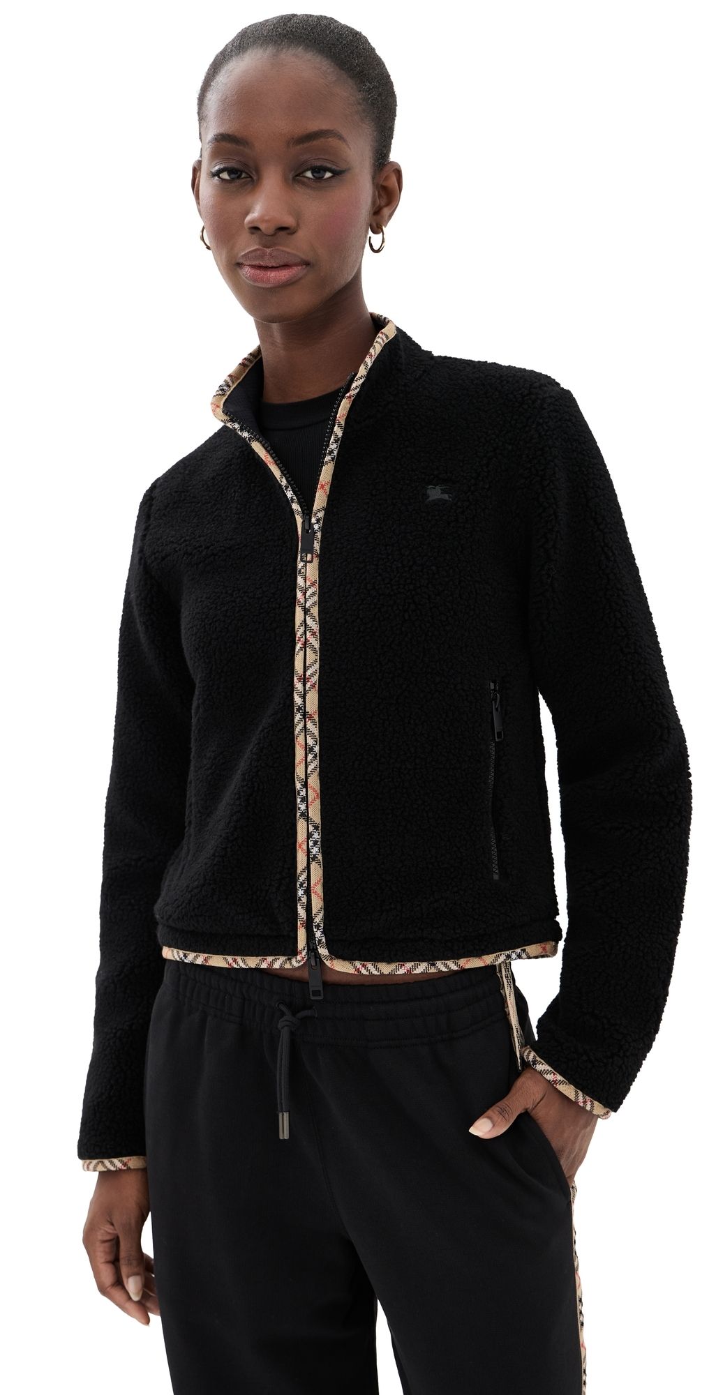 Burberry Felicia Fleece Zip Black M