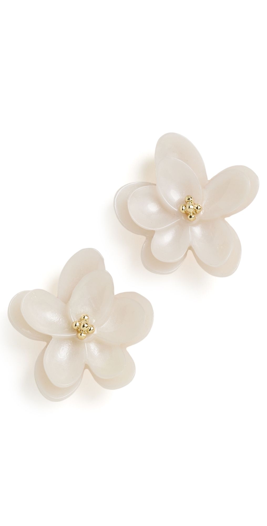 BaubleBar Rachel Flower Stud Earrings White One Size