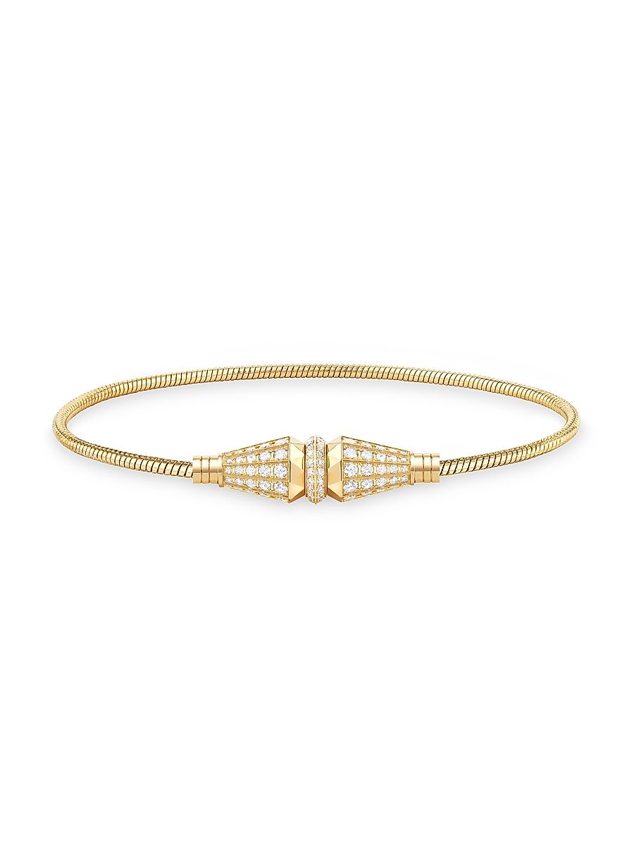 Women's Jack De Boucheron 18K Yellow Gold & 1.76 TCW Diamond Bracelet
