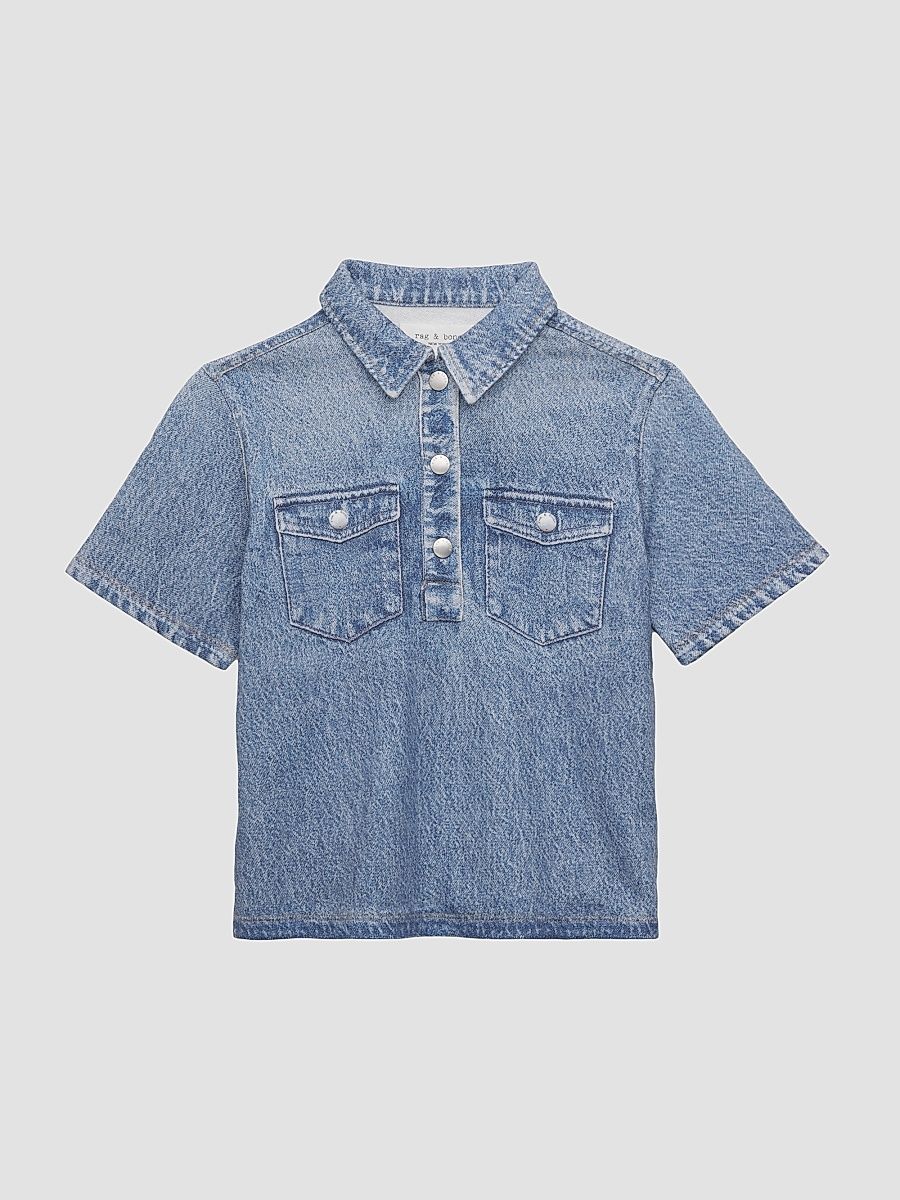 Baby's,Little Kid's & Kid's Miramar Terry Polo Pullover - Morse - Size 9