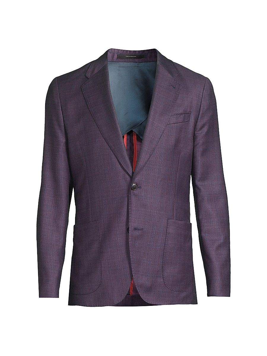 Men's Tribute to Photography Wool Two-Button Jacket - Purple - Size 40