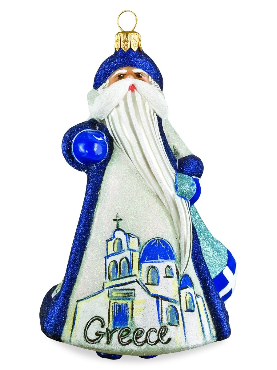 Glitterazzi International Santa Grecian Santa Ornament
