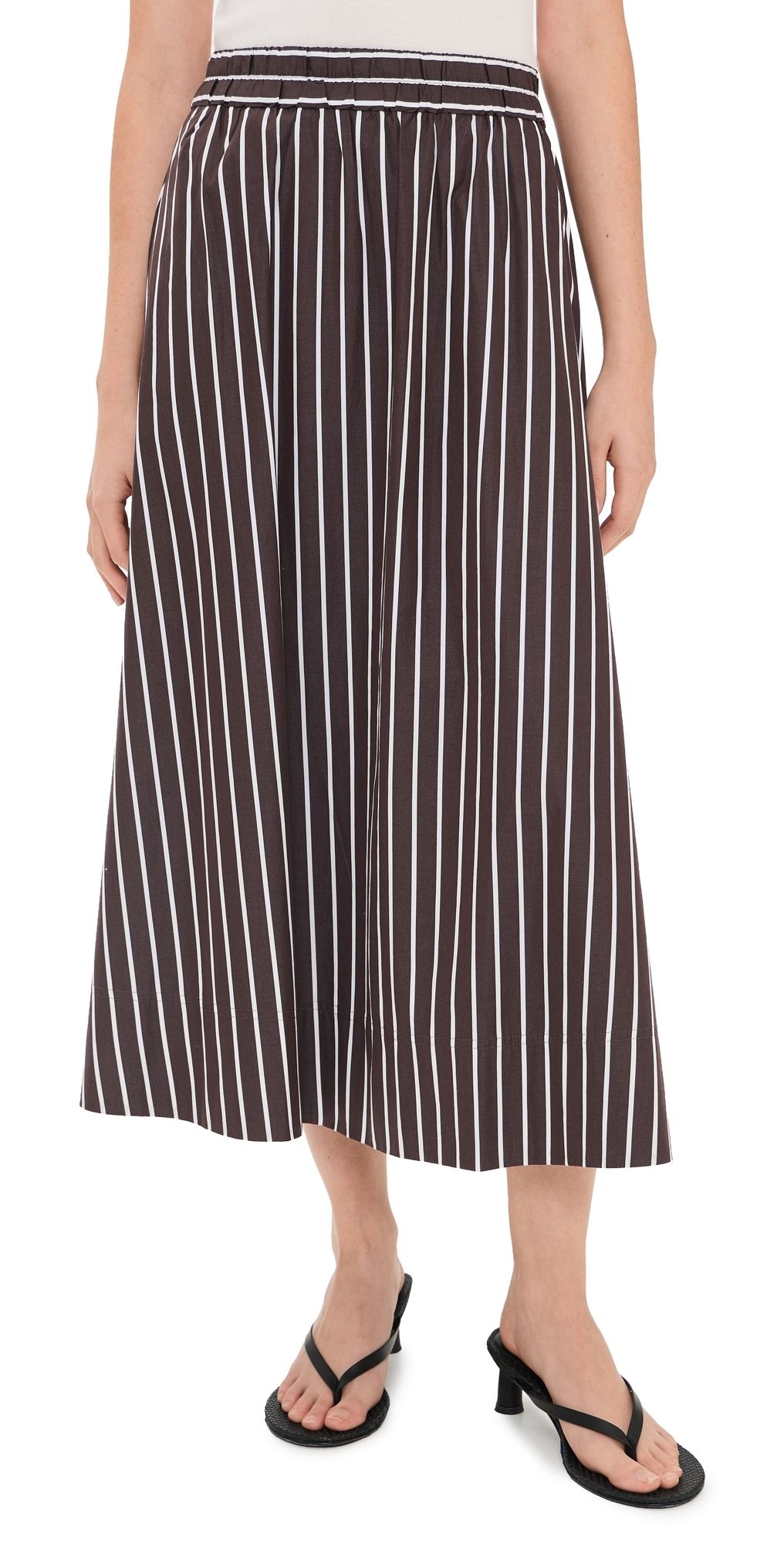Madewell A-Line Midi Skirt Chocolate Plum L