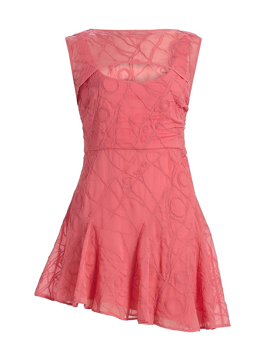 Women's Quartz Asymmetric A-Line Minidress - Aurelia - Size 12