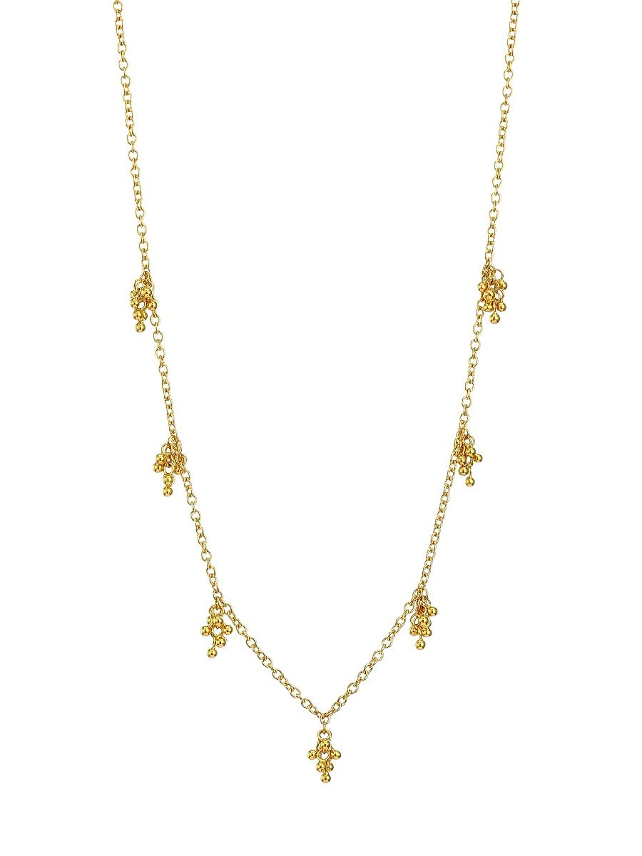Women's Bouclé 24K Yellow Gold Charm Necklace - Gold