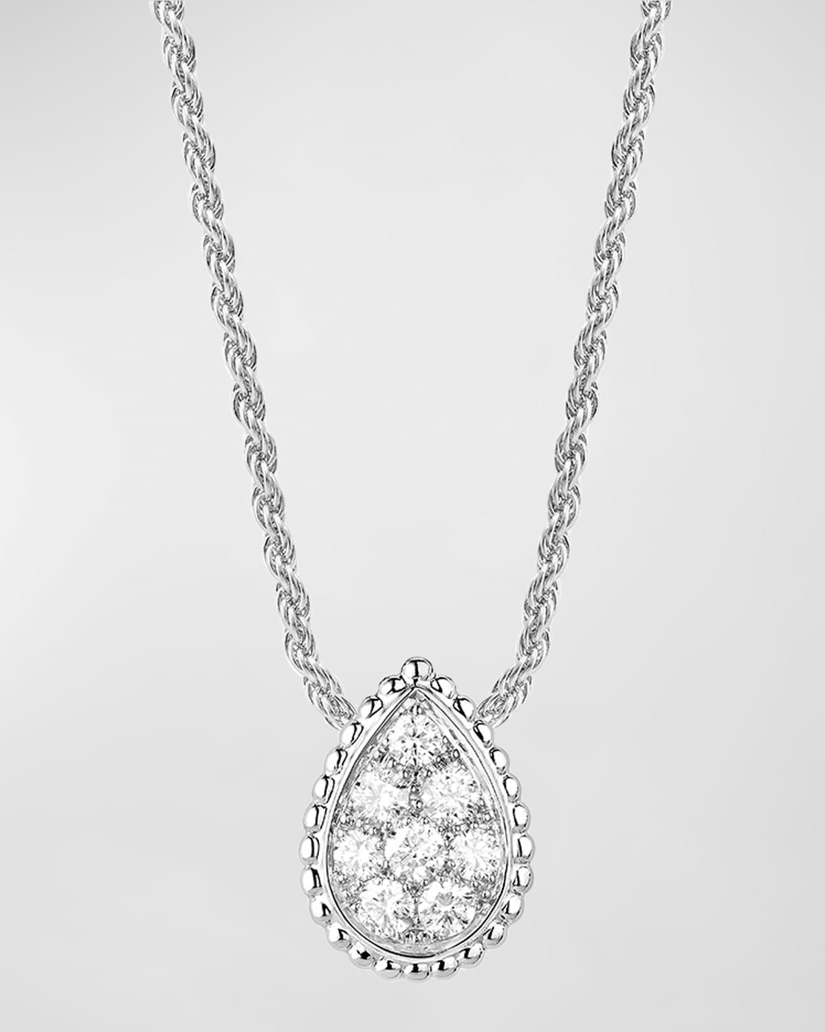 Serpent Boheme 18K White Gold Diamond Small Pendant Necklace