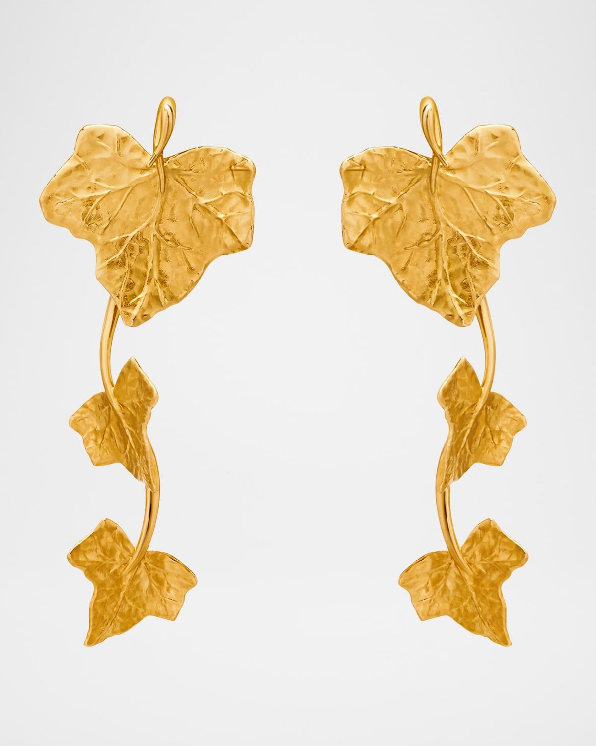 Ivy Vine Triple Drop Clip-On Earrings