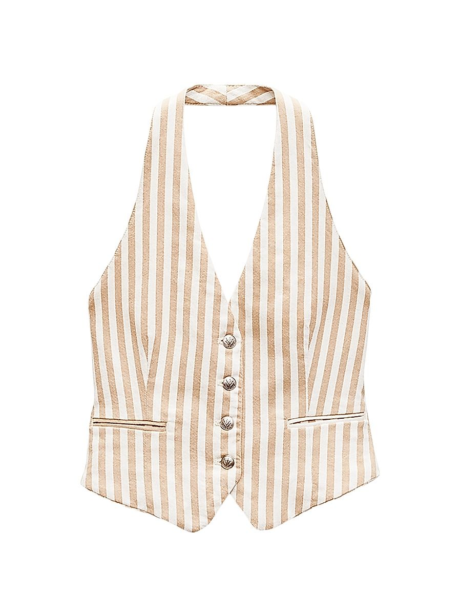 Women's Ethel Striped Vest - Tanstripe - Size 10
