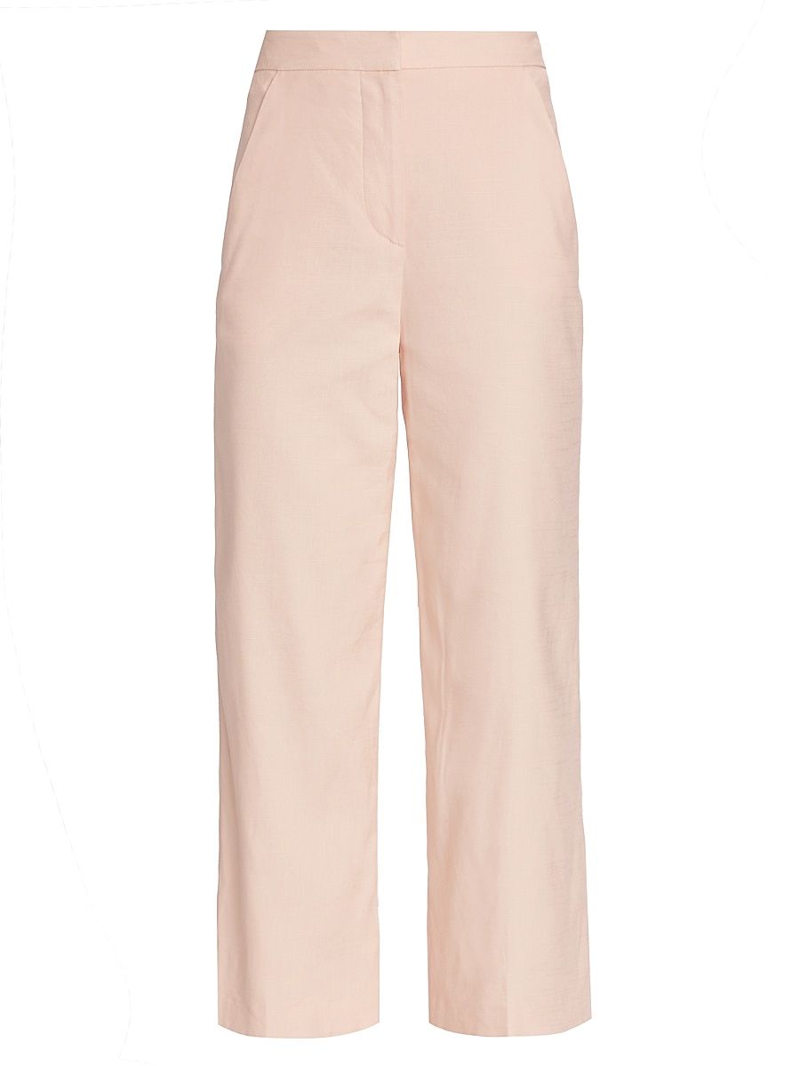 Women's Brixton Linen-Blend Crop Pants - Pink Haze - Size 14