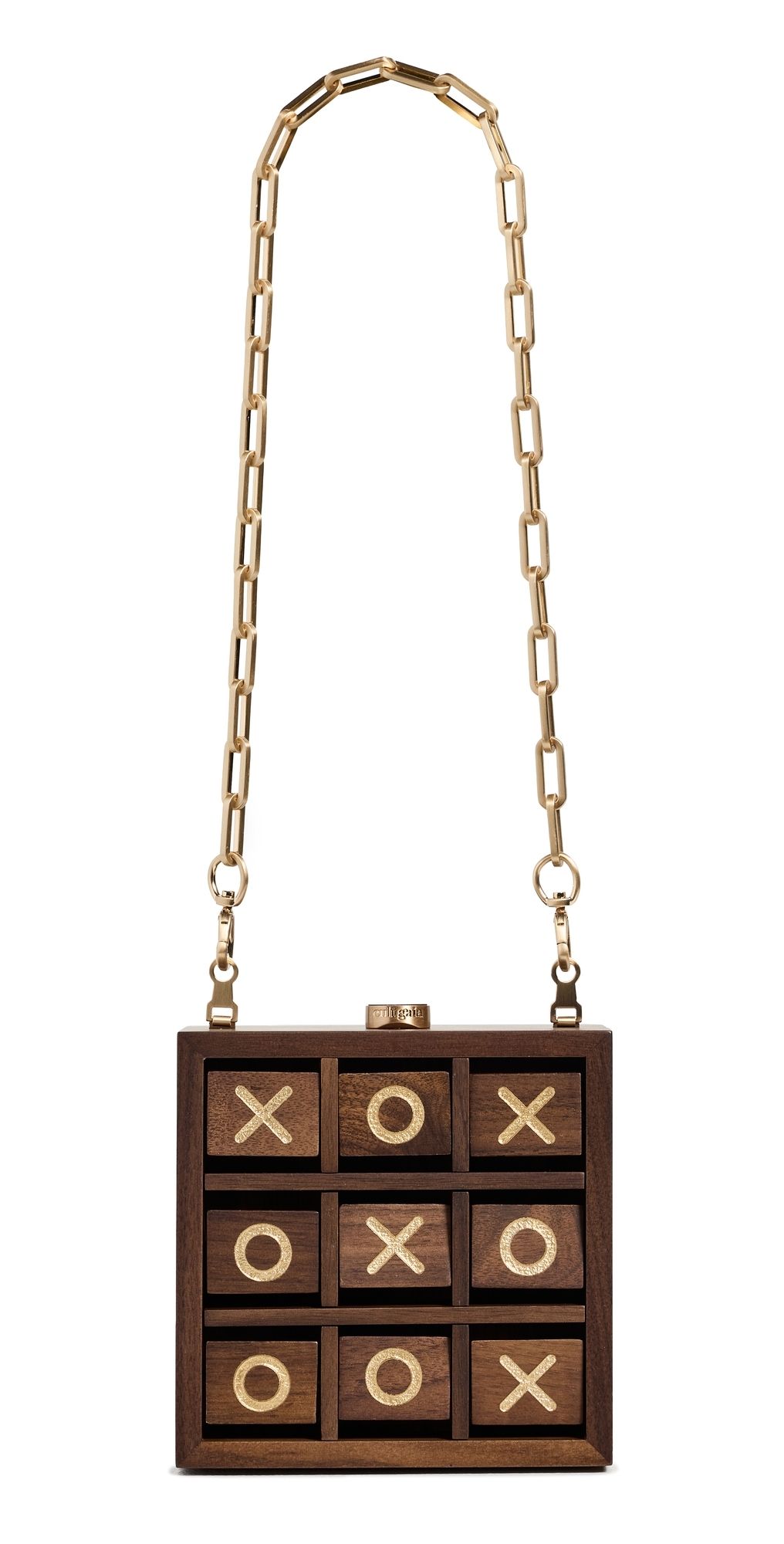 Cult Gaia Tic Tac Toe Clutch Walnut One Size