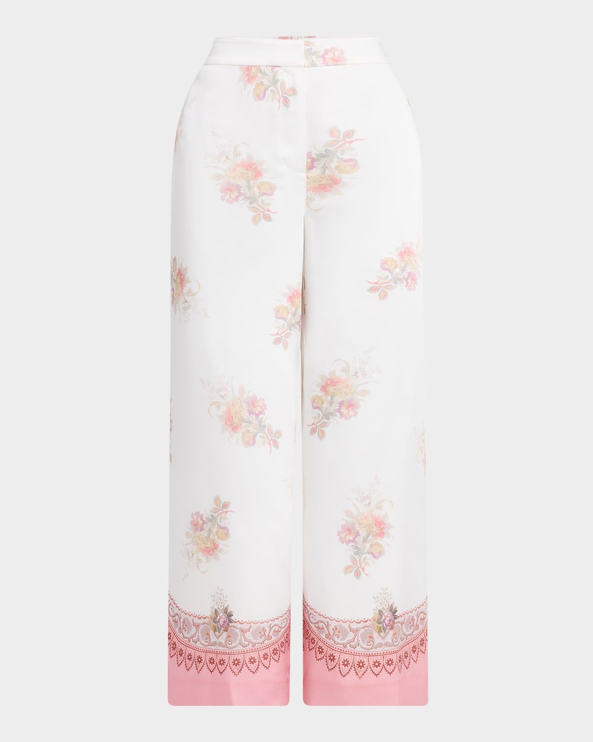 Zoe Cropped Floral-Print Pants