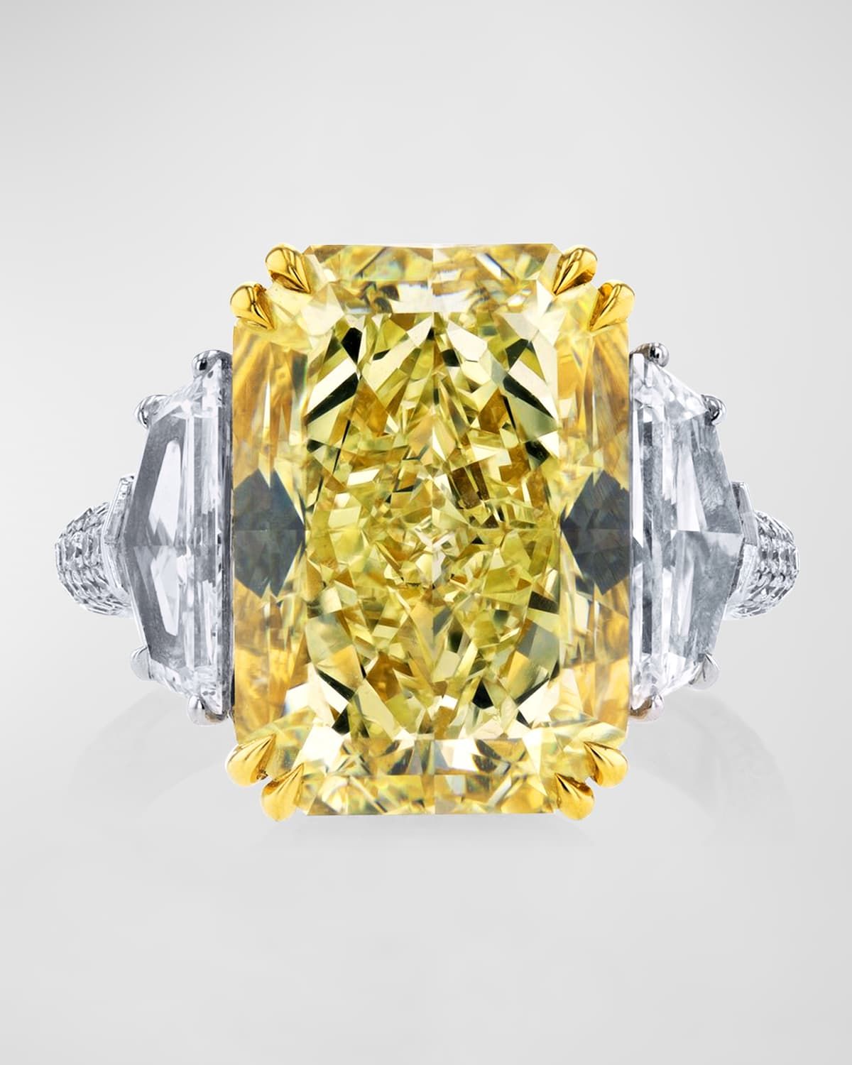Yellow Radiant Cut Diamond Ring, 12.66tcw (Size 6.5)