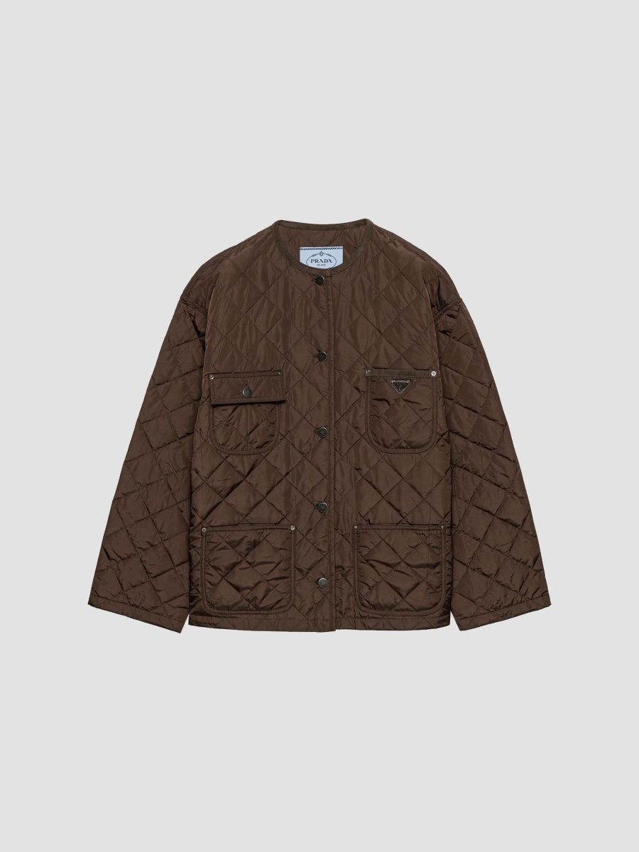 Prada Women's Lightweight, Quilted Nylon Jacket - Brown - Size 4