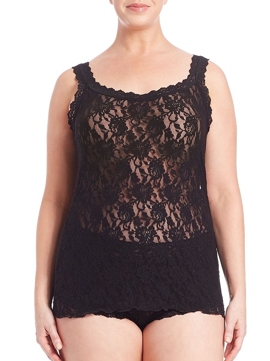 Women's Plus Signature Lace Camisole - Black - Size 20