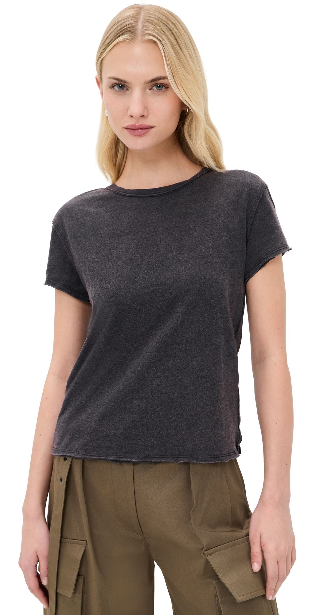 Free People Nova Tee Black S