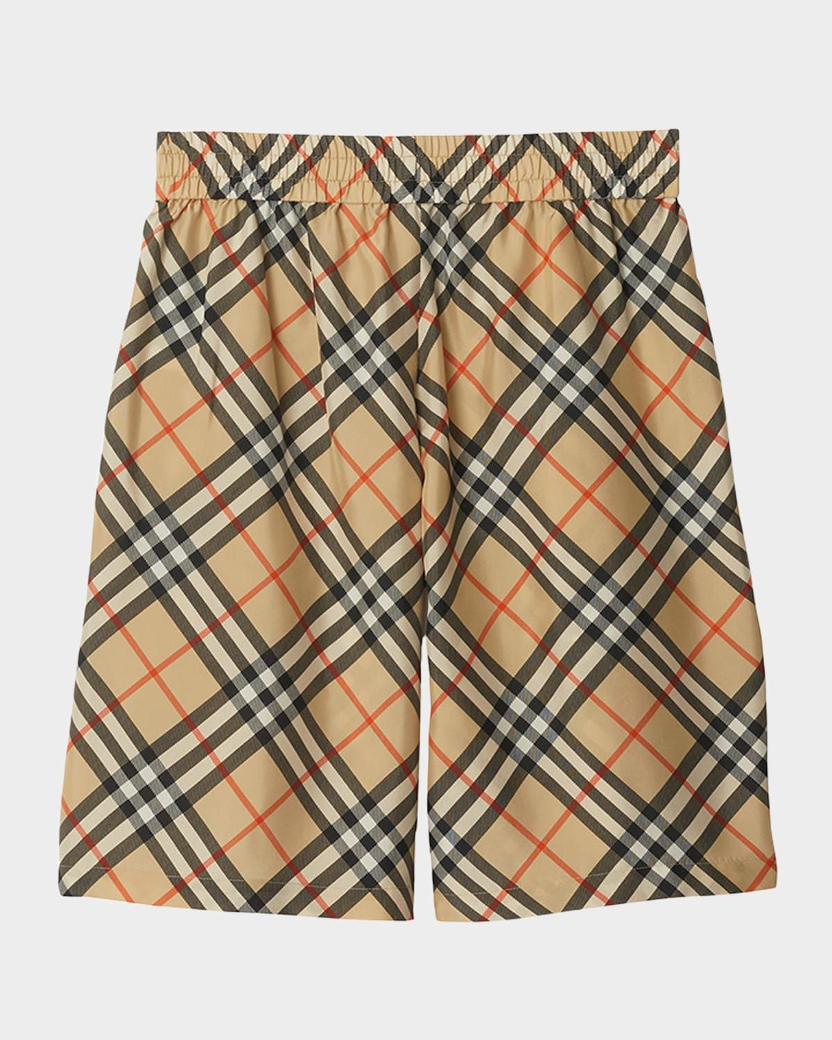 Men & apos;s Silk Check Shorts