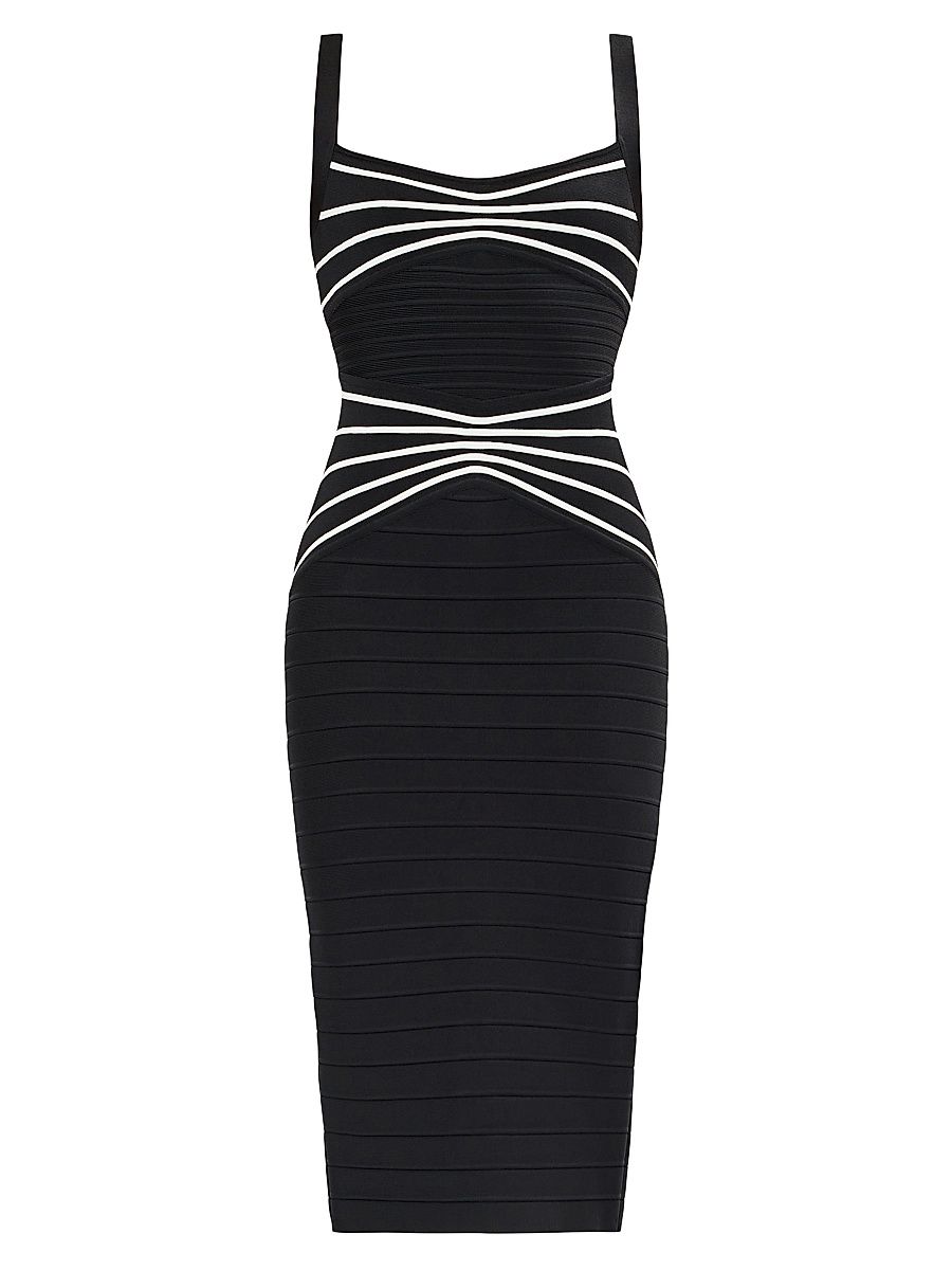 Women's The Dakota Scoopneck Knee-Length Dress - Black Alabaster - Size XS