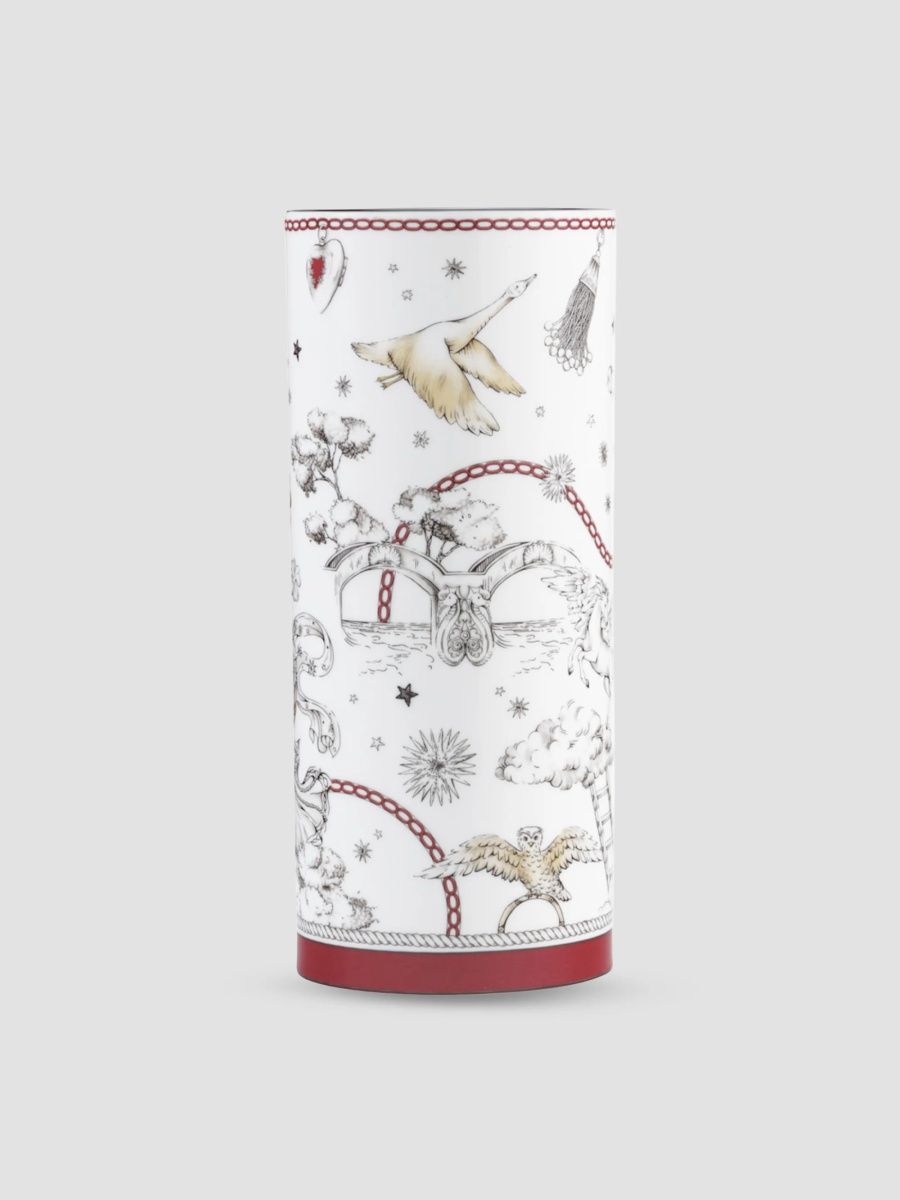 Ginori 1735 Fortunae Game of the Goose Motif Cylindrical Vase - Fortunae