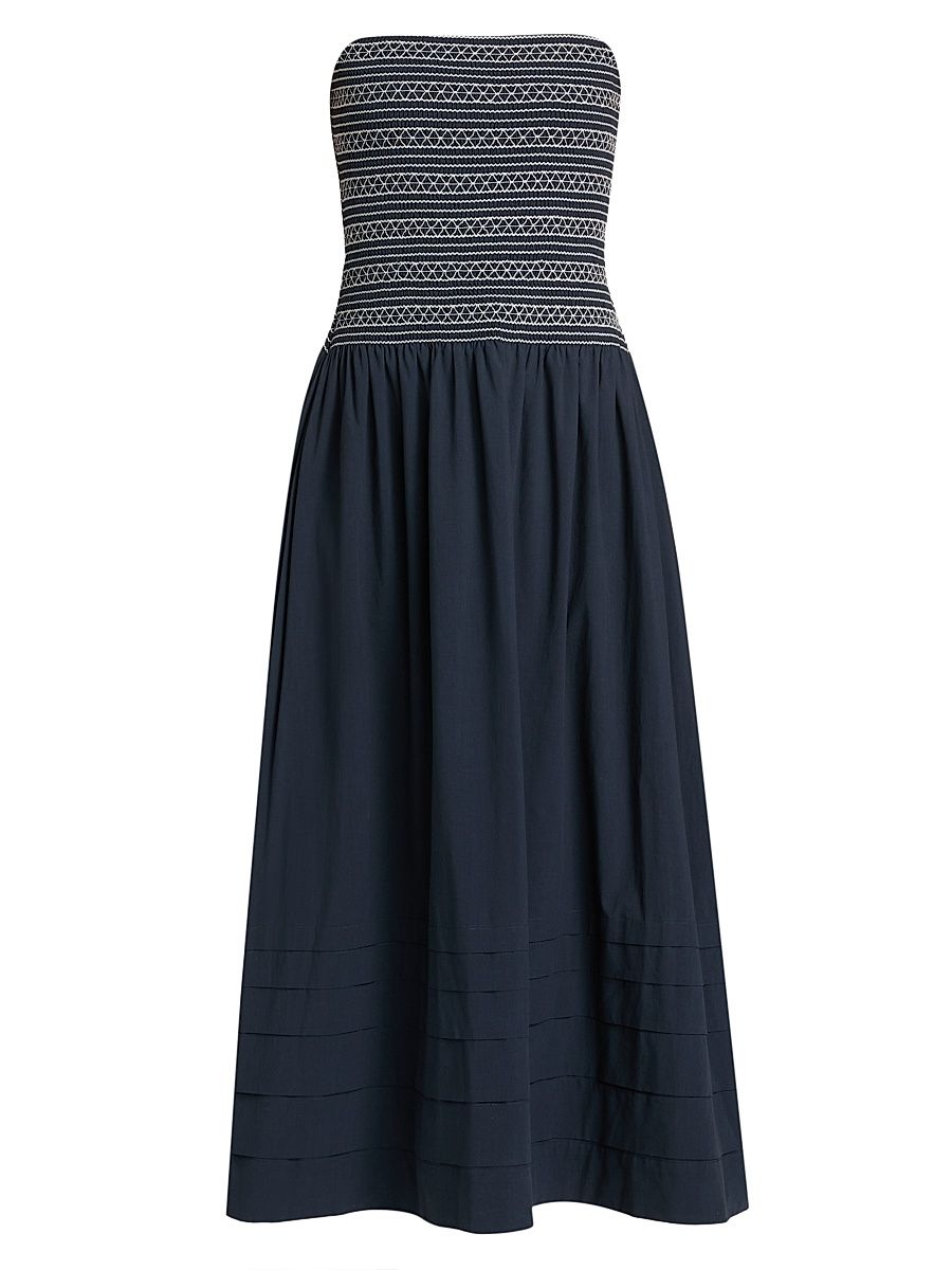 Women's Jace Stitch Strapless Maxi Dress - Navy - Size XL