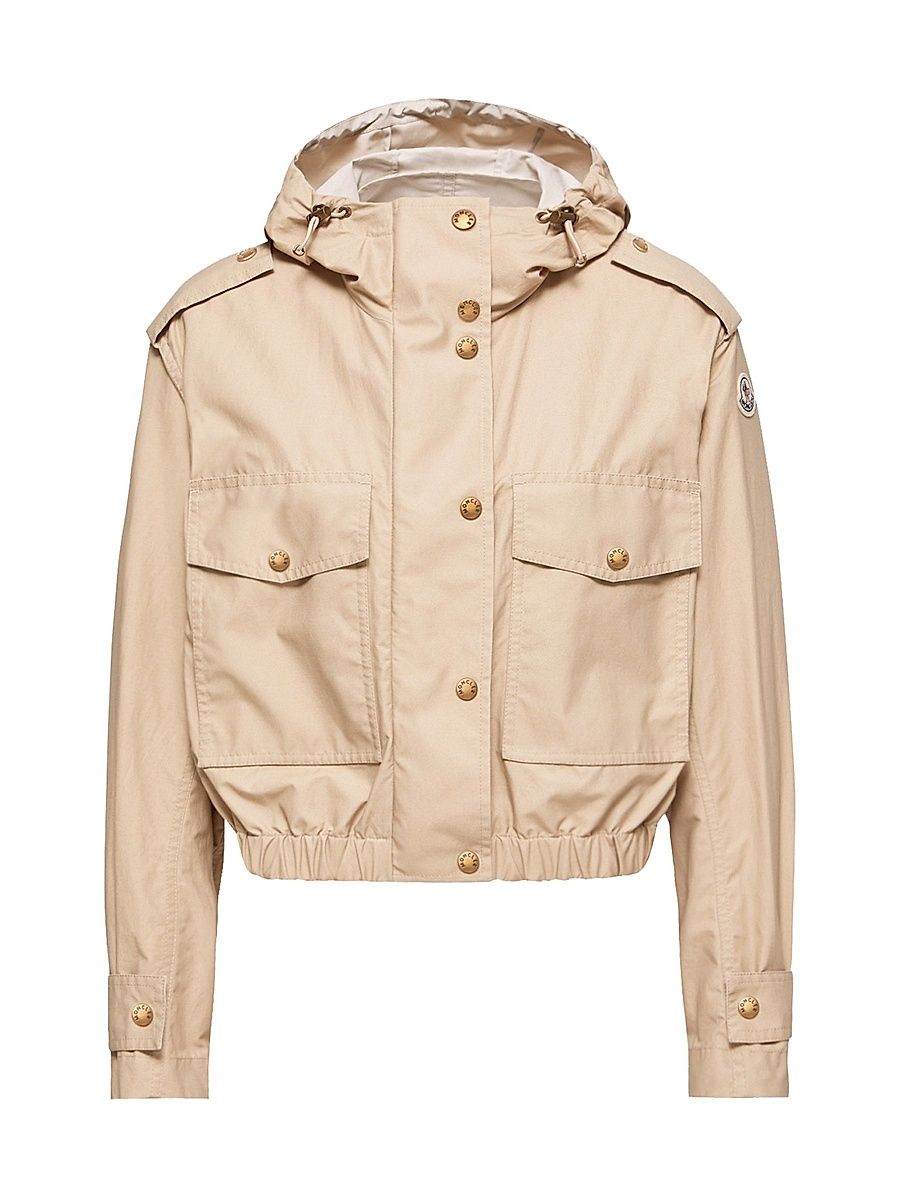 Women's Carex Jacket in Cotton Blend Poplin - Beige - Size XXL