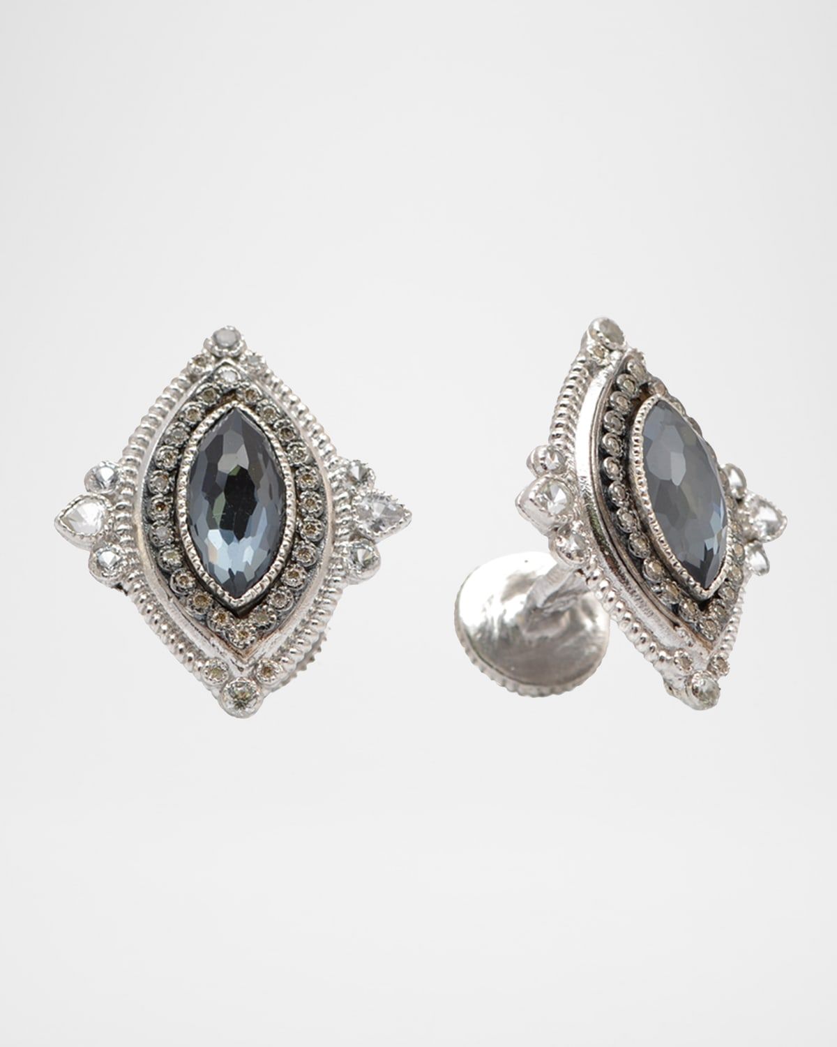 Men & apos;s Romero Hematite Quartz Sterling Silver Cufflinks