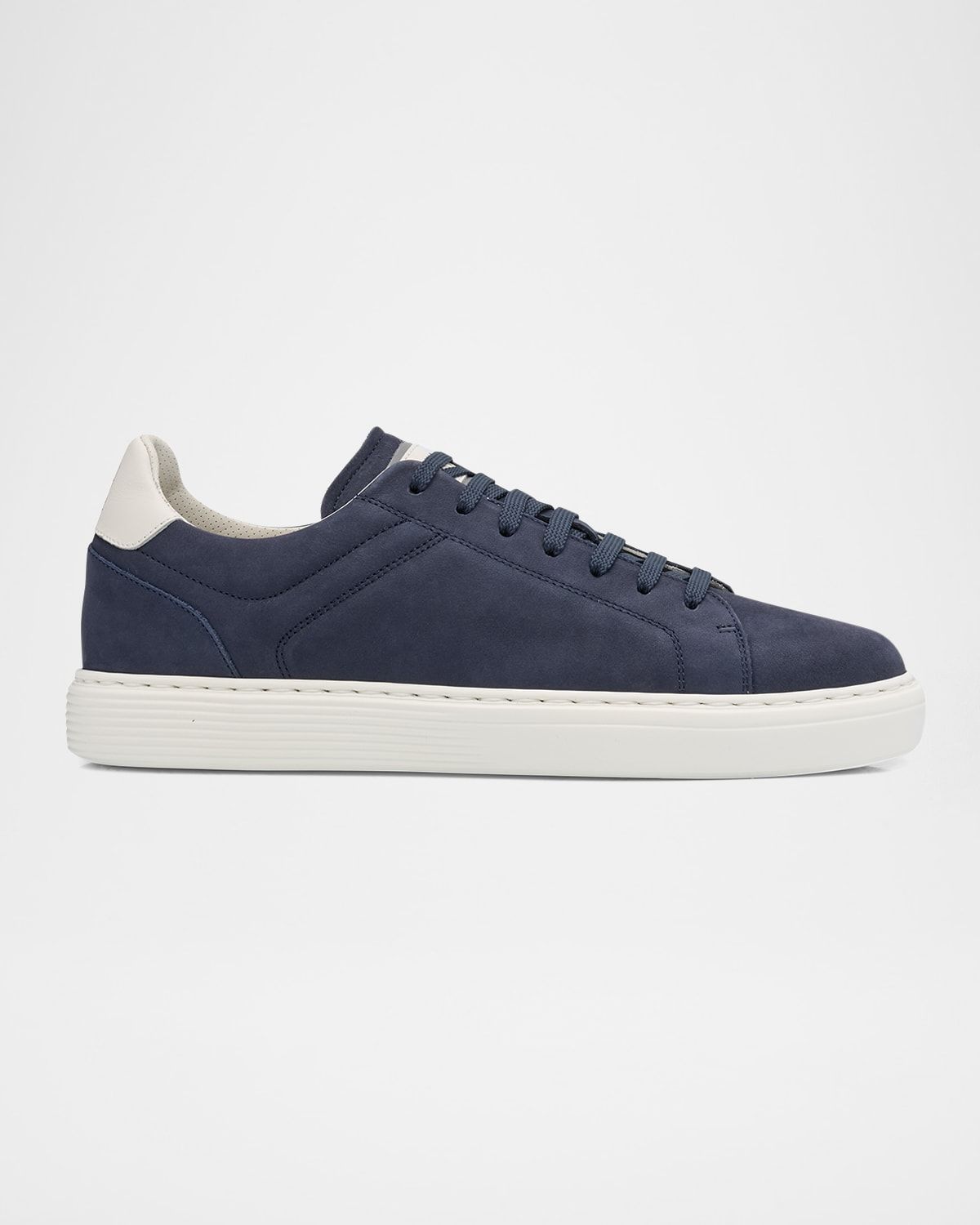 Men & apos;s Nubuck Calfskin Low-Top Sneakers