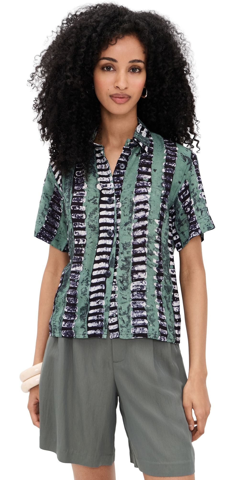 Busayo Ewatola Top Green/Blue/White S