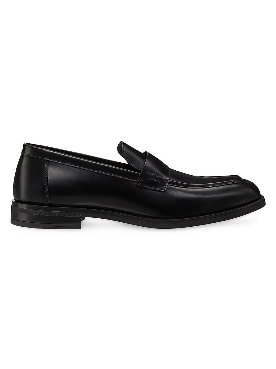 Men's Club Classic Leather Loafers - Black - Size 9.5