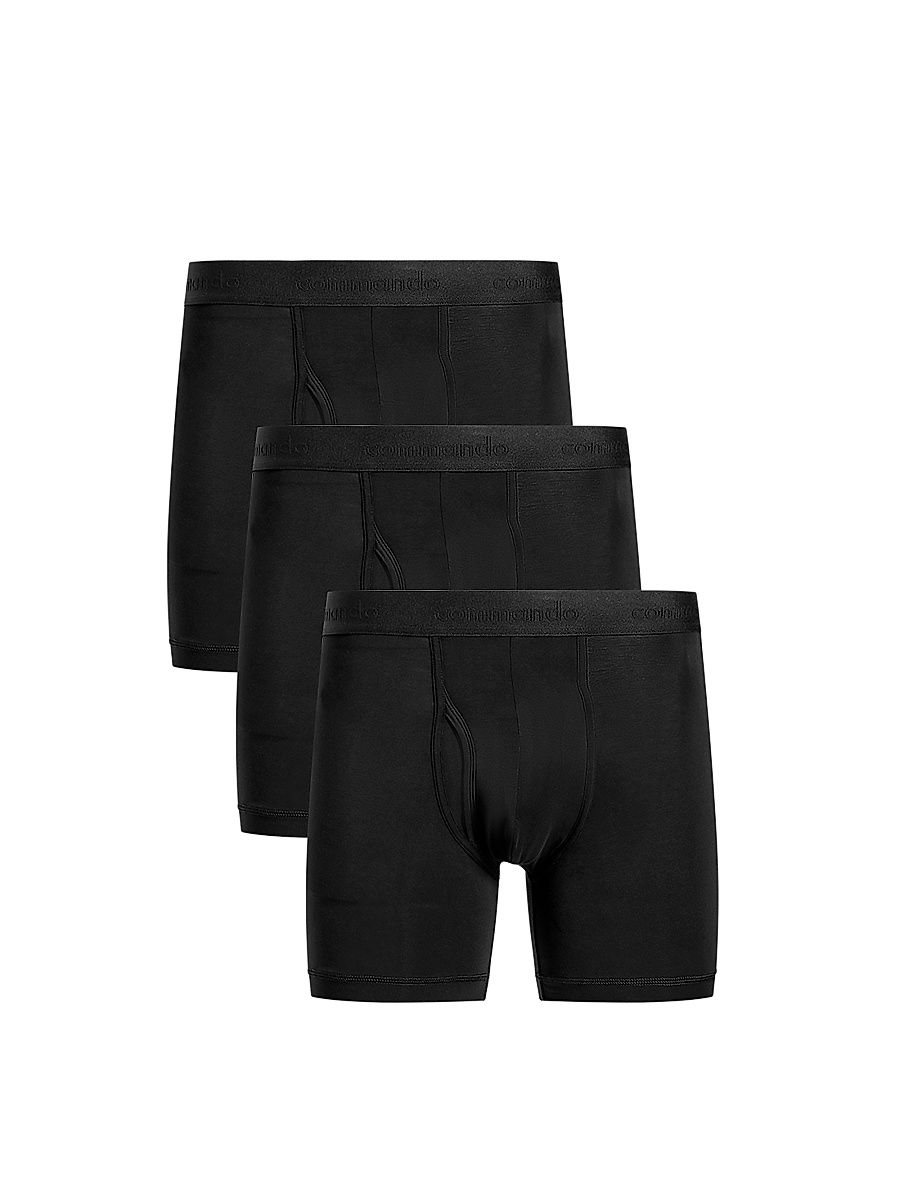 Men's Micro Modal Relaxed-Fit Boxer Brief 3-Pack - Black - Size XXL
