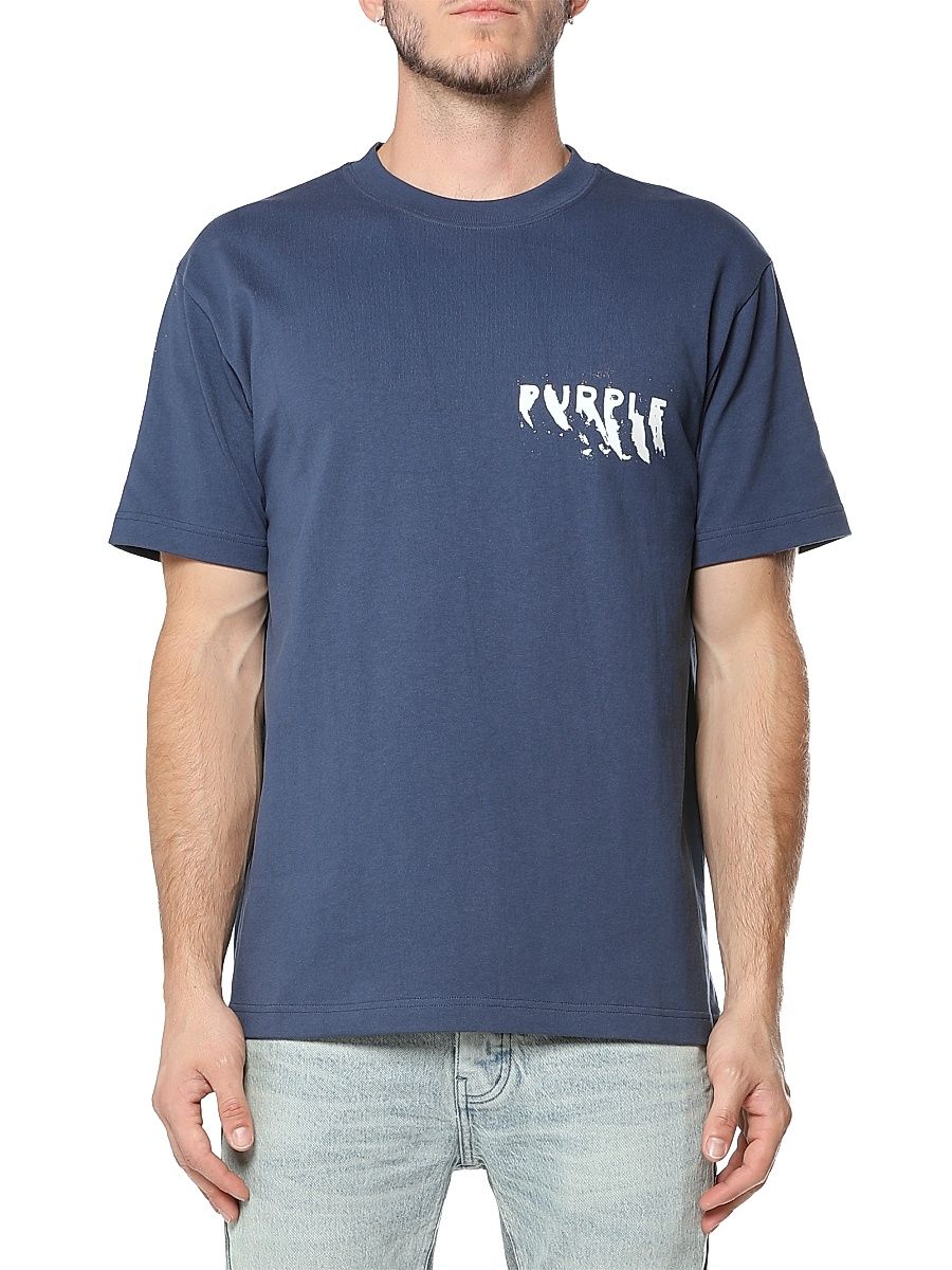 Men's Logo Cotton Jersey T-Shirt - Blue - Size XXL