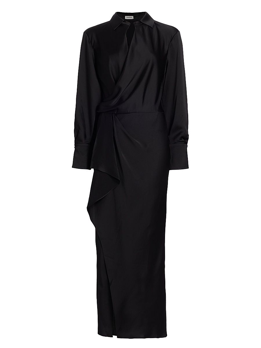 Women's Talita Draped Front Maxi Dress - Black - Size 8