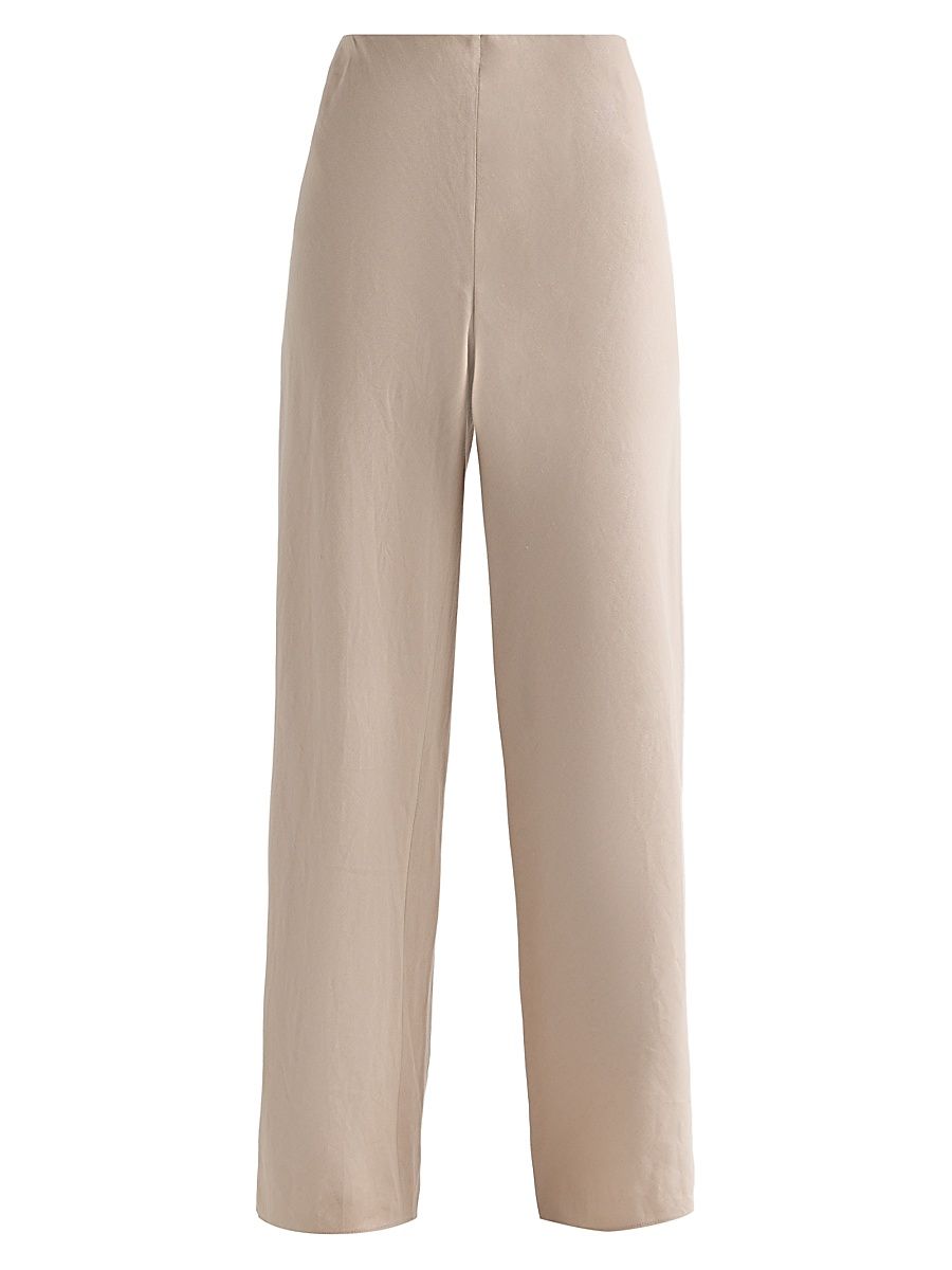 Women's Colette Linen High-Rise Pants - Pumice Stone - Size XXS