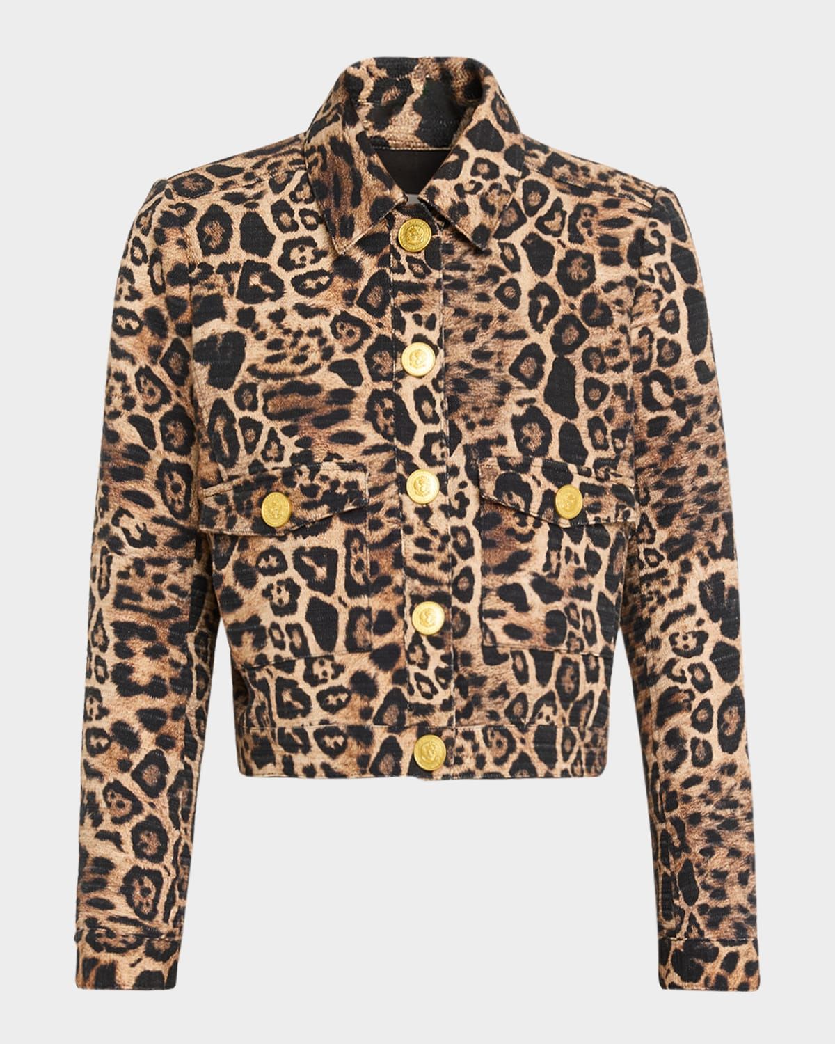 Cyra Leopard Tweed Low-Rise Mini Skirt