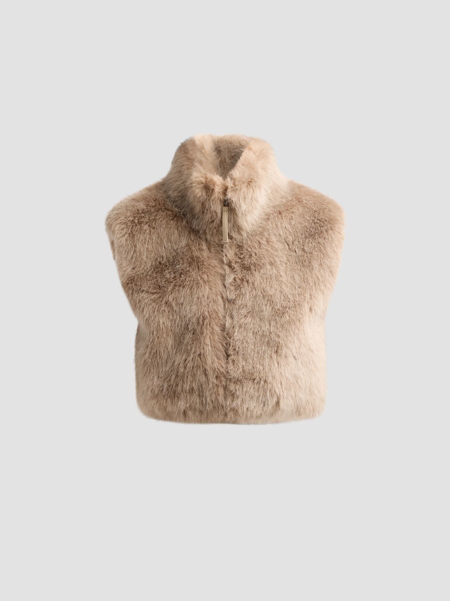 Milly Women's Elinor Faux-Fur Vest - Grey - Size Large