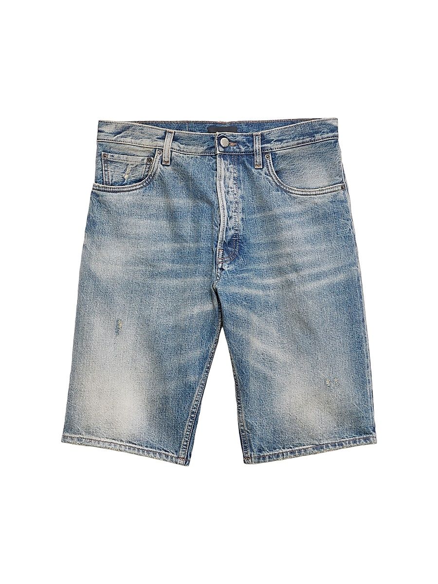 Men's Denim Bermuda Shorts - Blue - Size 34