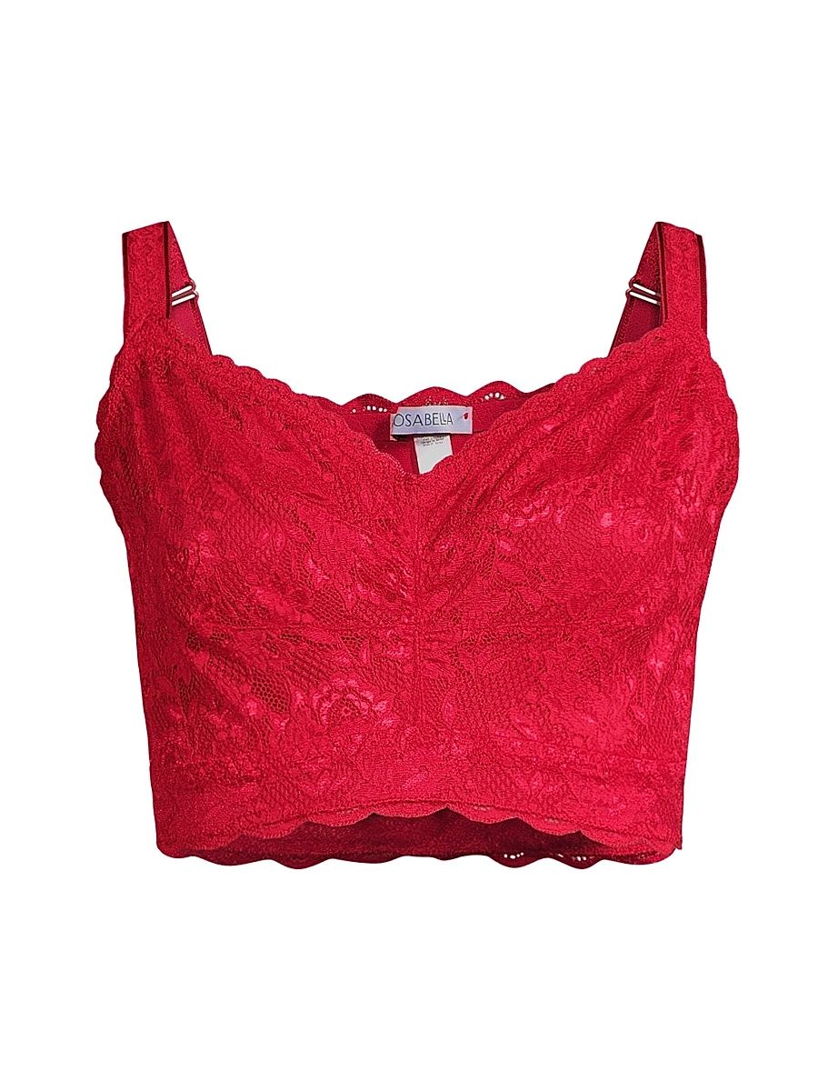 Women's Never Say Never Sweetie Super Curvy Bralette - Mystic Red - Size Small