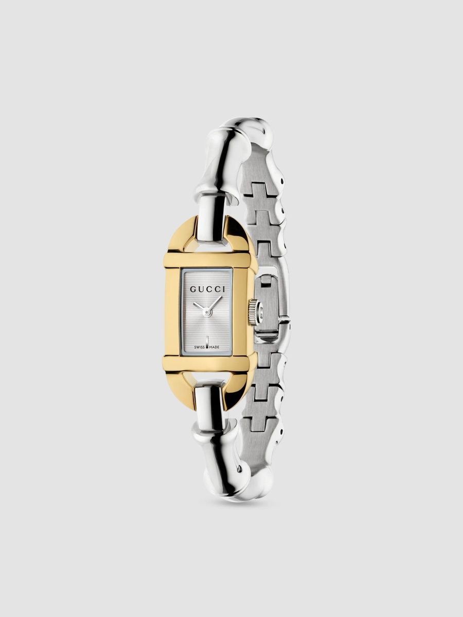 Gucci Women's Gucci Bamboo 18K-Gold-Plated & Stainless Steel Bracelet Watch/17MM x 22MM - Two Tone