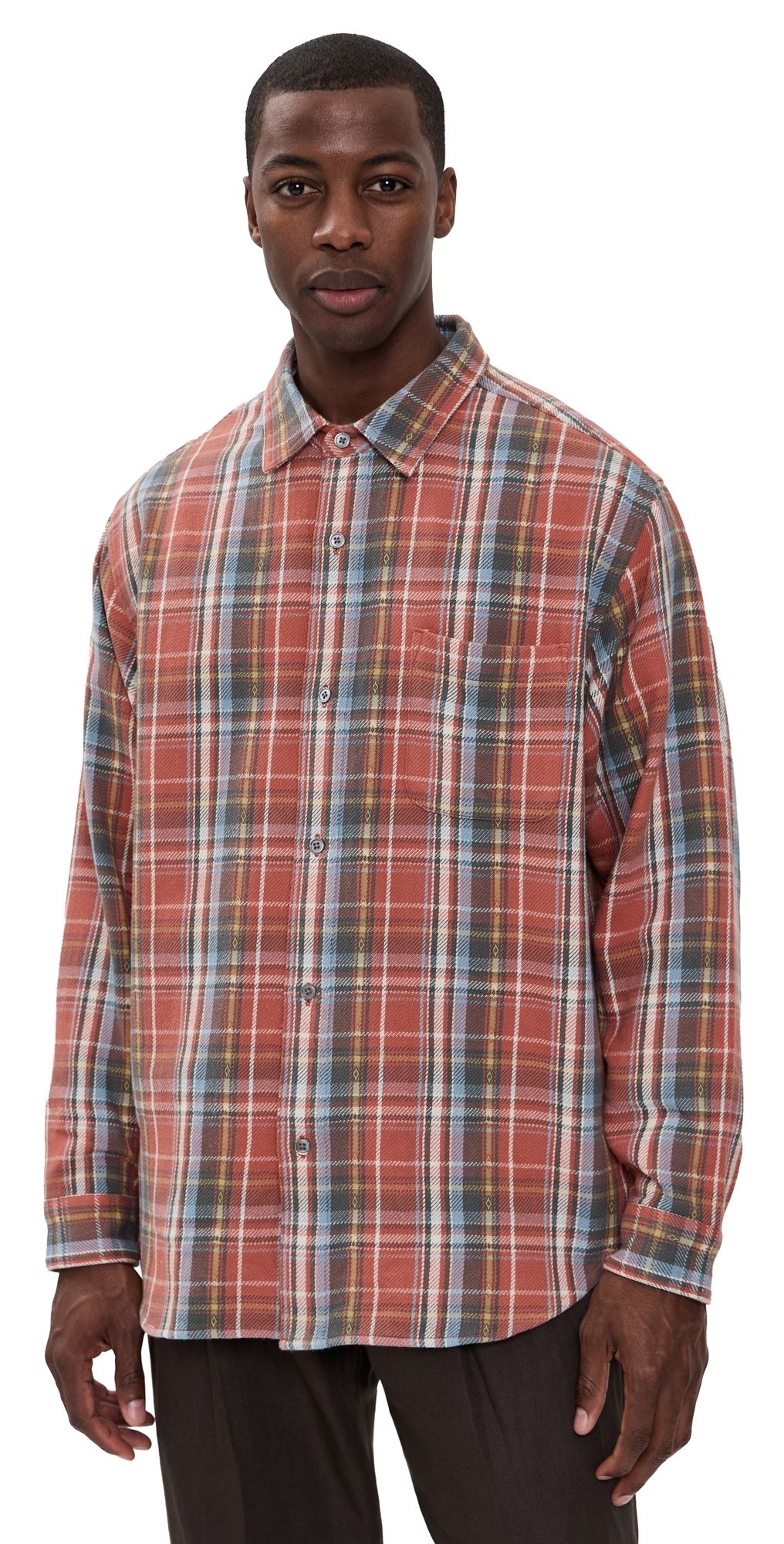 Aaron Levine Sunburn Flannel Brick Multi M