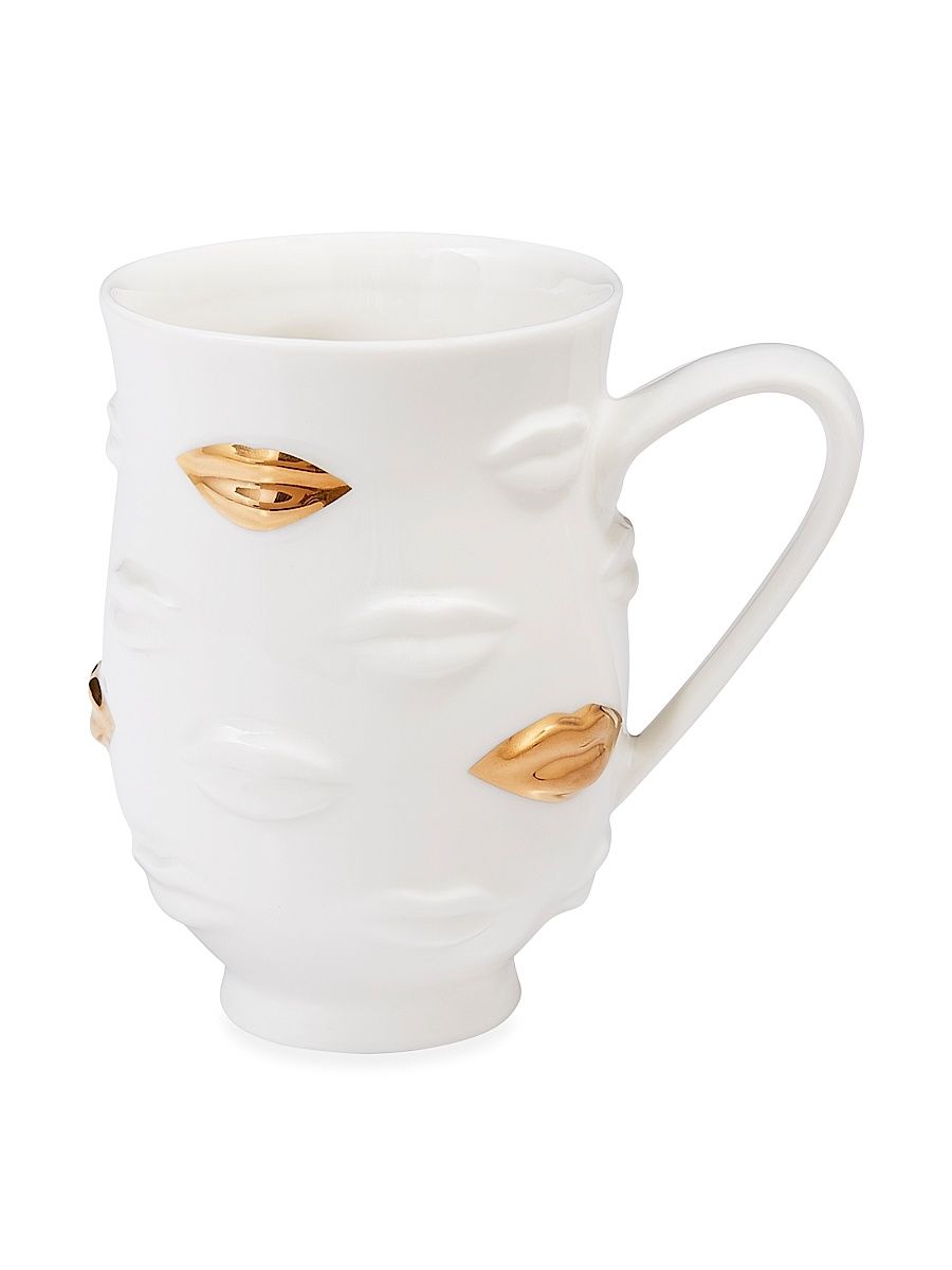 Jonathan Adler Muse Gilded Gala Mug - White Gold