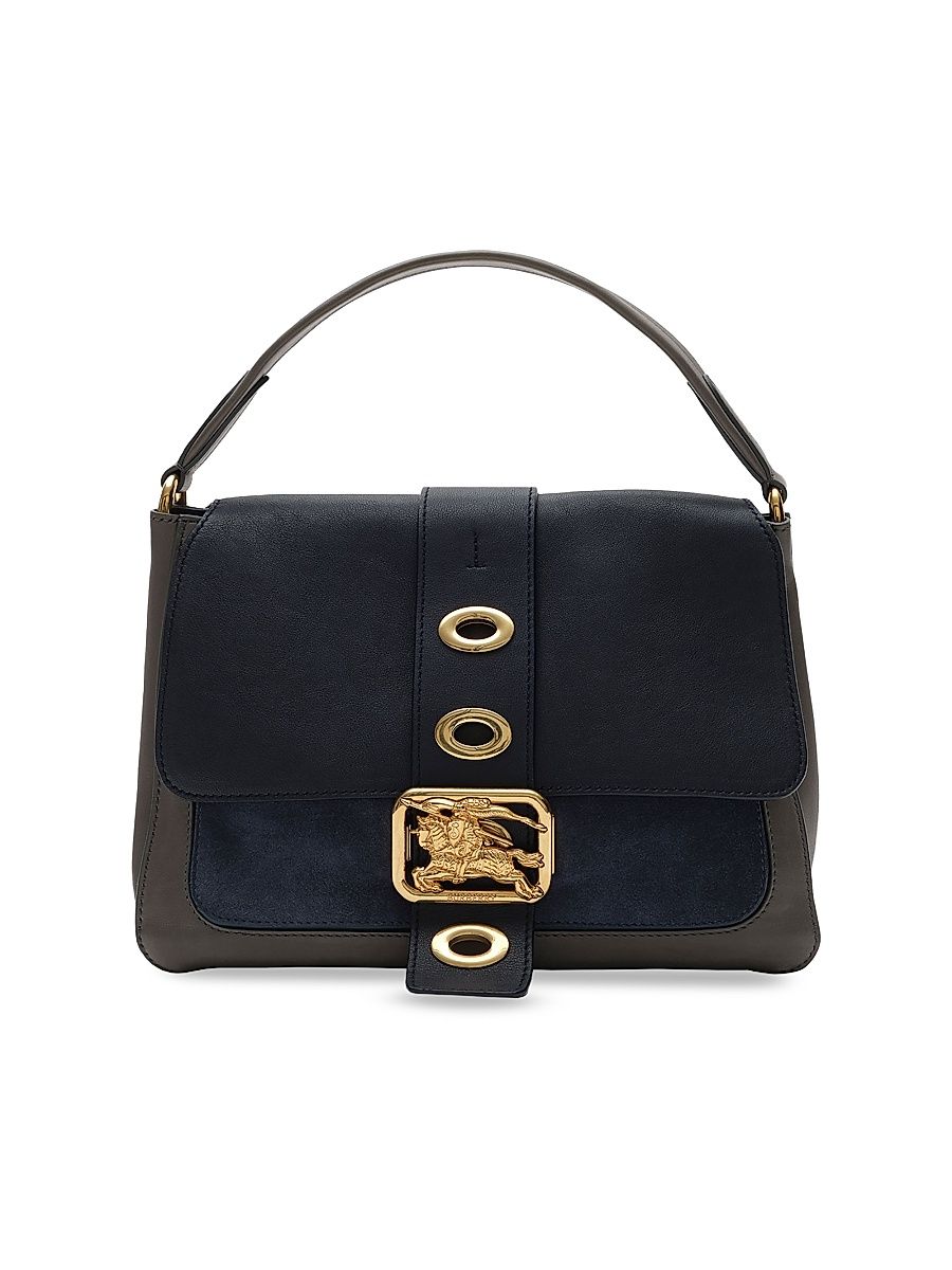 Women's Small Rider Suede Top Handle Bag - Indigo